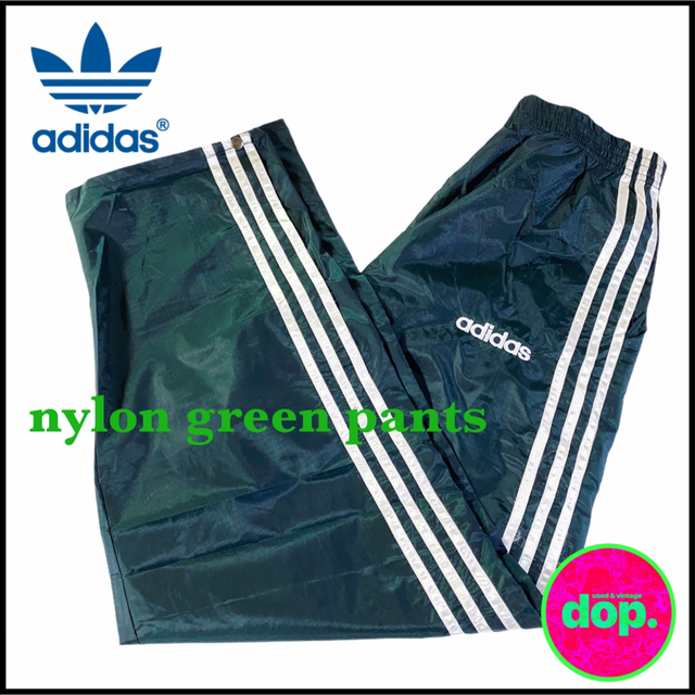 adidas(アディダス)の▼ adidas snap green nylon pants ▼ メンズのパンツ(その他)の商品写真