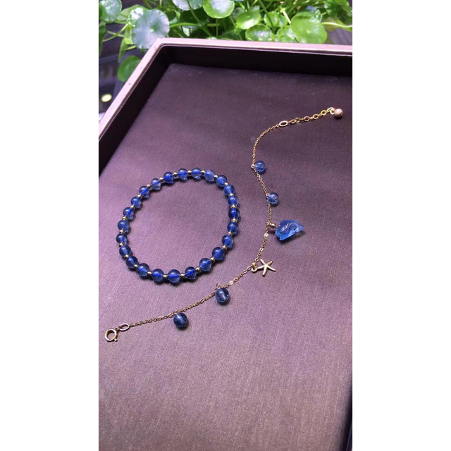 ⭐︎【天然】アクアマリン ブレスレット k14GF 5.7mmの通販 by Rui|ラクマ