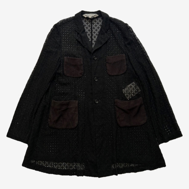 COMME des GARCONS(コムデギャルソン)のCOMME des GARCONS コムコム ブラックレース シャツワンピース レディースのワンピース(ひざ丈ワンピース)の商品写真