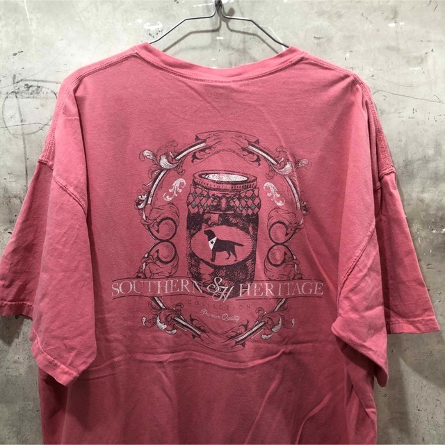 USASOUTHERN HERITAGEポケT Tシャツ ビッグサイズピンク