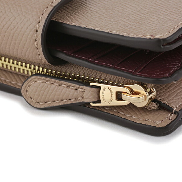 COACH(コーチ)の新品 コーチ COACH 2つ折り財布 MEDIUM CORNER ZIP WALLET トープ レディースのファッション小物(財布)の商品写真