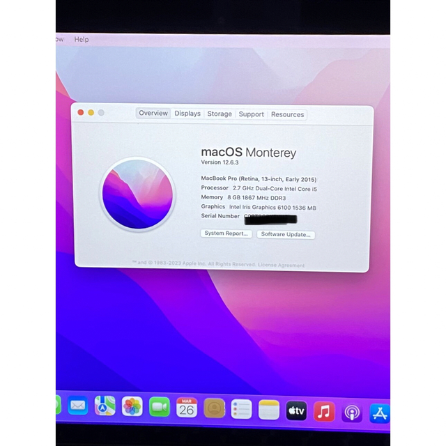 Mac (Apple)(マック)のMacBook Pro 13インチ i5 8GB 128GB Early2015 スマホ/家電/カメラのPC/タブレット(ノートPC)の商品写真