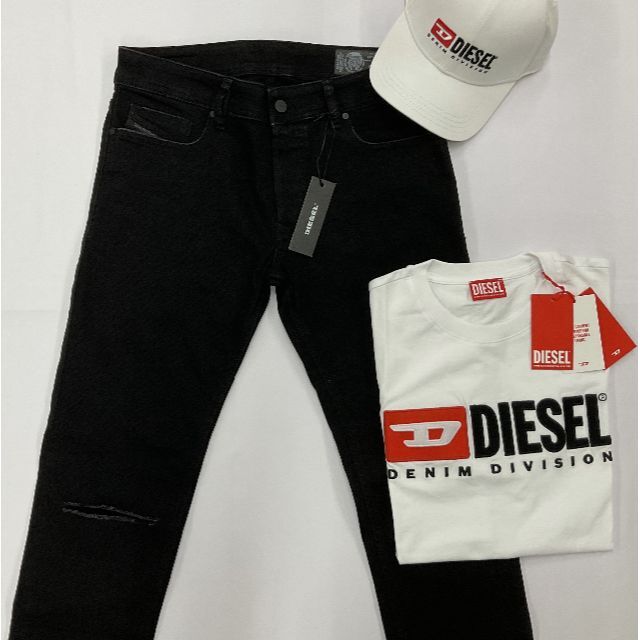 DIESEL(ディーゼル)のディーゼル　ジーンズ 2419　ブラック　サイズ32　約84㎝　新品　00S7G メンズのパンツ(デニム/ジーンズ)の商品写真