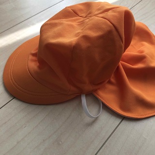 カラー帽子　タレ付き　オレンジ(帽子)