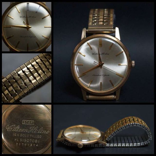 CITIZEN HI-LINE　ハイライン　27石 14k GOLD FILED