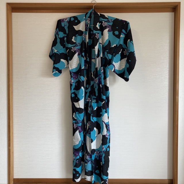 撫松庵 セオα ブランド浴衣 京都 青磁色茄子花模様柄 総合福袋 48%割引