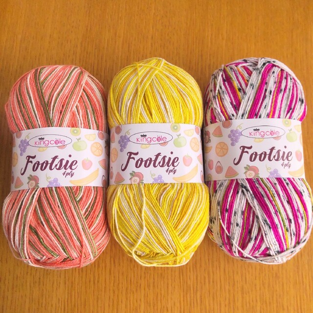 King cole キングコール Footsie 4ply ソックヤーン 毛糸-