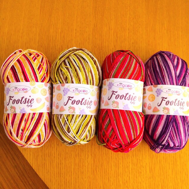 King cole キングコール Footsie 4ply ソックヤーン 毛糸-