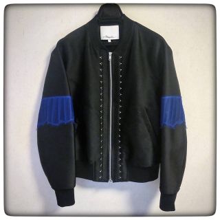 スリーワンフィリップリム(3.1 Phillip Lim)の【美品】スリーワンフィリップリム ジップアップ ボンバージャケット MA-1(ブルゾン)