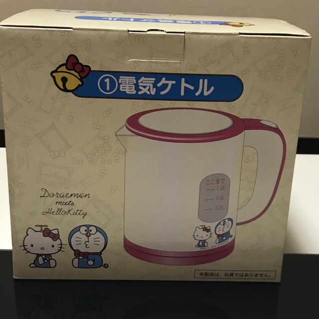 電気ケトル/Sanrio ハローキティー&ドラえもん/未開封品