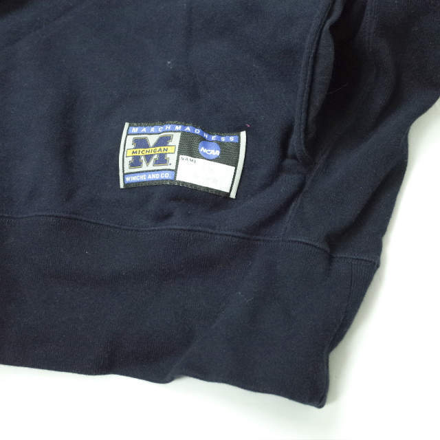 Winiche & Co. x NCAA x BEAMS JAPAN ウィニッチェアンドコー エヌシーエーエー ビームスジャパン 22SS 別注 College Print Sweat カレッジプリントスウェット M ダークネイビー トレーナー ハイネック プルオーバー ミシガン大学 トップス【Winiche & Co. × NCAA x BEAMS JAPAN】 4