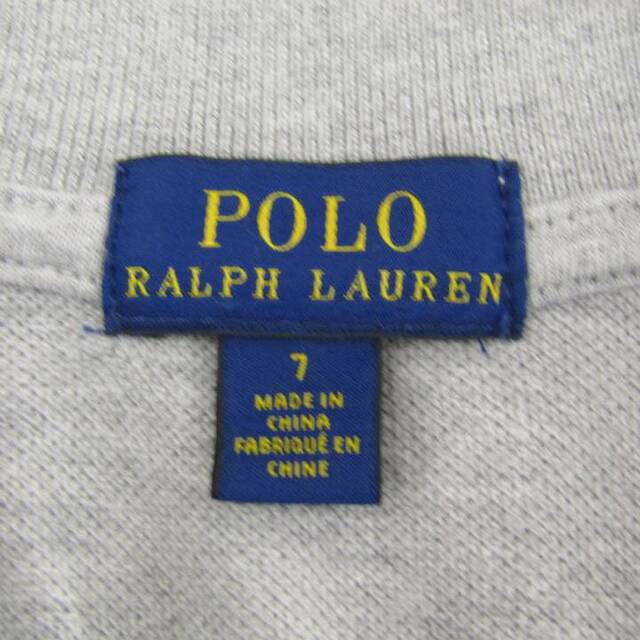 POLO RALPH LAUREN(ポロラルフローレン)のポロ・ラルフローレン 半袖ポロシャツ カットソー キッズ 男の子用 8 130位サイズ グレー POLO RALPH LAUREN キッズ/ベビー/マタニティのキッズ服男の子用(90cm~)(Tシャツ/カットソー)の商品写真