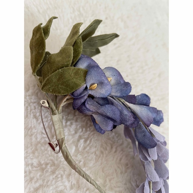 ☆8日迄値下げ　未使用に近い　カネコイサオ　藤の花　コサージュ　紫