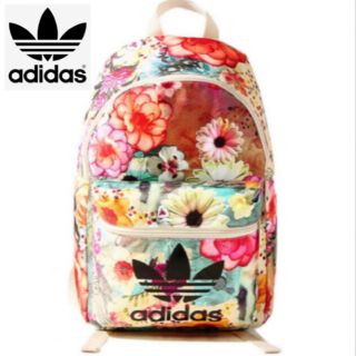 adidas×FARMコラボ花柄ナップサック