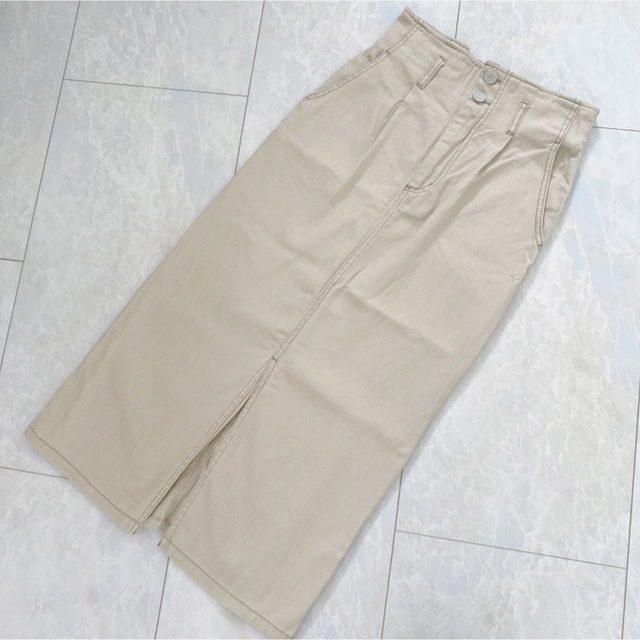 GRL(グレイル)のツイルフロントスリットタイトスカート[gn37] レディースのスカート(ロングスカート)の商品写真