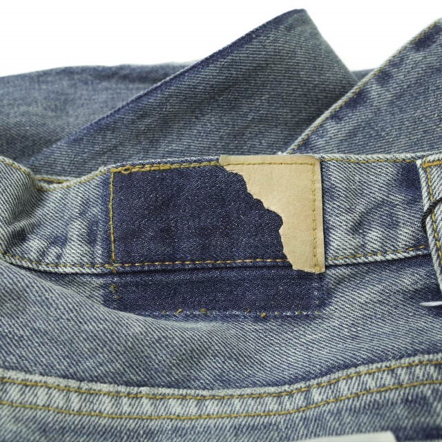 N.HOOLYWOOD x New Manual エヌハリウッド ミスターハリウッド ニューマニュアル 23SS 別注 日本製 DENIM PANTS 11.8oz ダメージ加工フレアデニムパンツ NH-NM-002 38 BLUE ジップフライ ジーンズ ベルベルジン