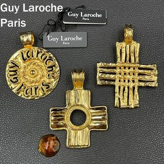 ギラロッシュ(Guy Laroche)のギ ラロッシュ ペンダントトップ ゴールド クロス ロゴ フランス製 タグ付き(ネックレス)