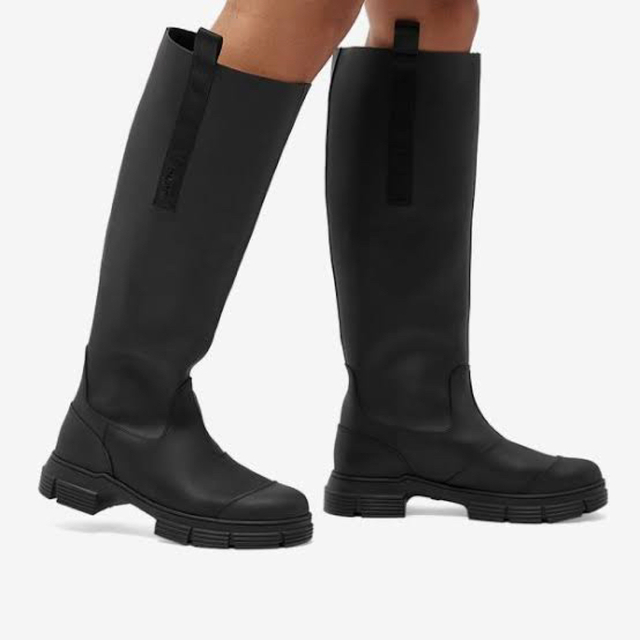 新品 GANNI ロングラバーブーツ 40 ガニー COUNTRY BOOTS 品質検査済