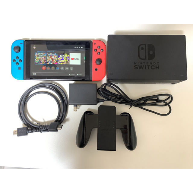 液晶綺麗 新型 NINTENDO 任天堂 スイッチ Switch ブルーレッド