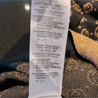 Gucci - GUCCI グッチ 半袖ニット 554995 ブラック×ゴールド セーター
