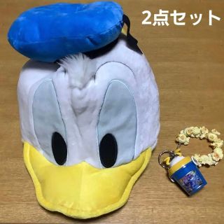 ドナルドダック(ドナルドダック)のディズニー　ドナルドダックファンキャップ＋ポップコーンバケットキーチェーン(キャラクターグッズ)