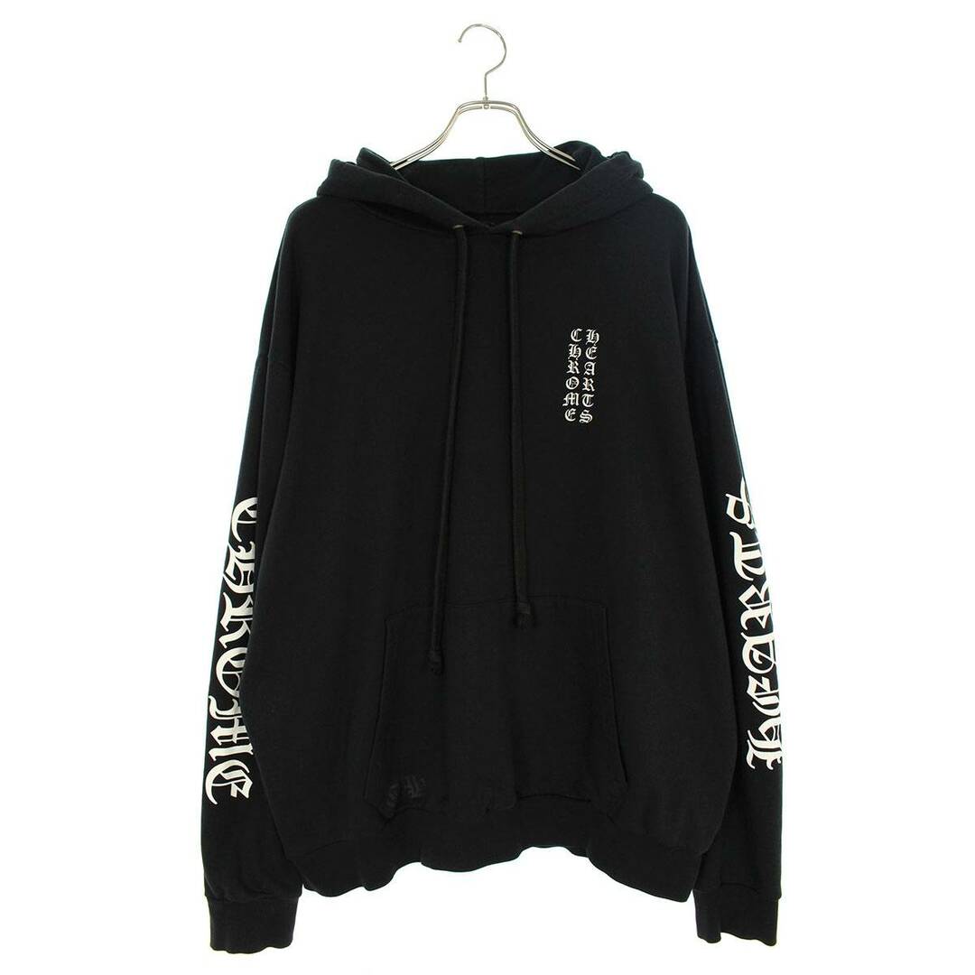 クロムハーツ  SWTSHRT PLVR 袖ロゴプリントプルオーバーパーカー  メンズ XL