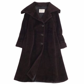 メイソングレイ(MAYSON GREY)の美品 マックスマーラ Max Mara コート ロングコート 白タグ アルパカ ウール アウター レディース JI36 USA2 FB34(S相当) ダークブラウン(その他)