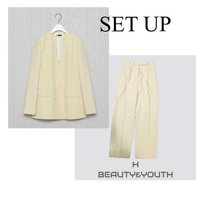 H BEAUTY&YOUTH セットアップ スーツ