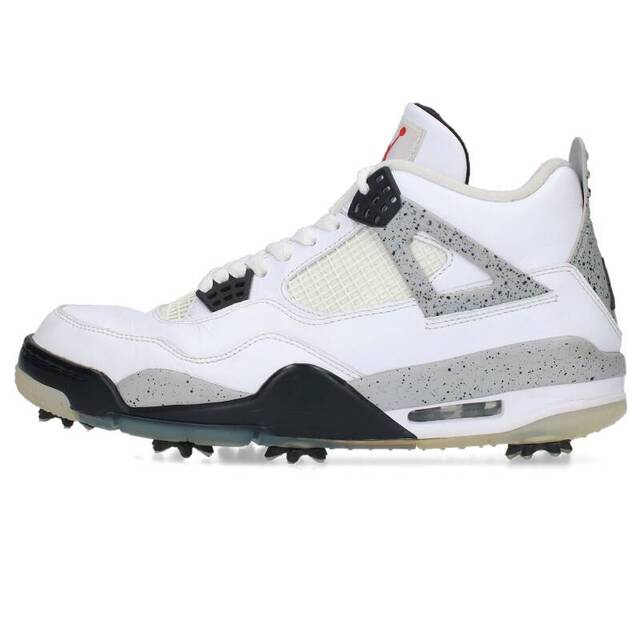 ナイキ  GOLF AIR JORDAN 4 WHITE CEMENT CU9981-100 エアジョーダン4ゴルフスニーカー メンズ 27cm