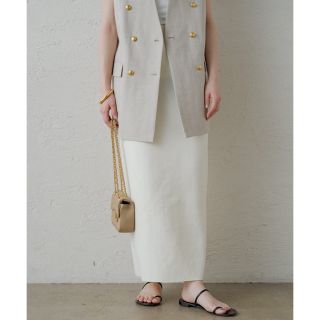 専用出品【Loungedress】総針ニットスカート　オフホワイト