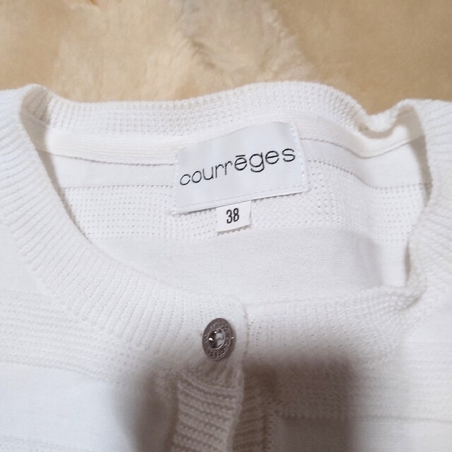 Courreges(クレージュ)のcourreges カーディガン 白 38 レディースのトップス(カーディガン)の商品写真