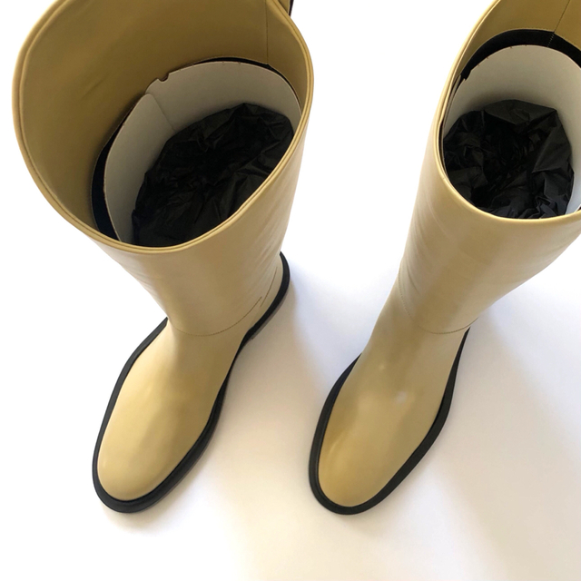 新品/38 JIL SANDER ジルサンダー ベージュ ブーツ ロングブーツ