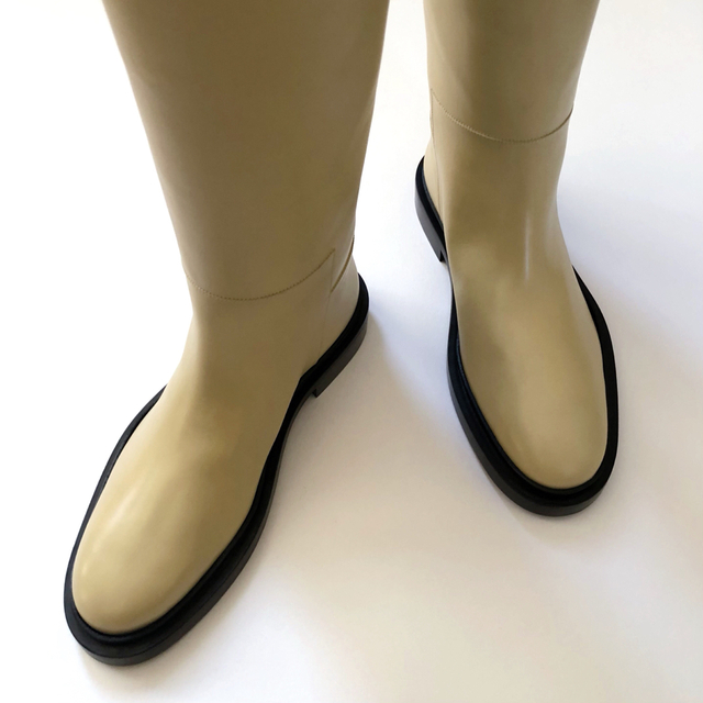 新品/38 JIL SANDER ジルサンダー ブーツ ロングブーツ ベージュ