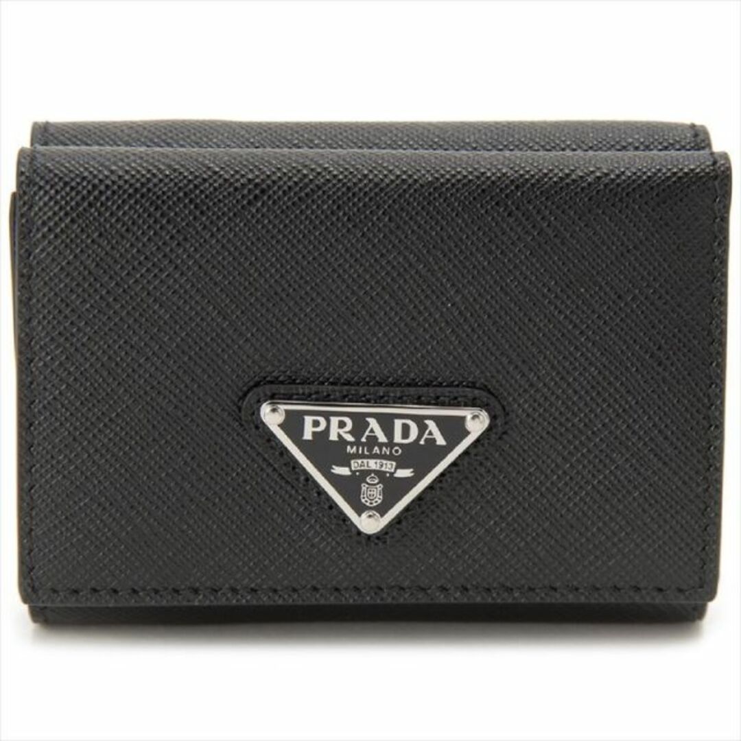 プラダ/PRADA　三つ折財布/3つ折り財布　M176　黒/ブラック