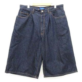 ビームス(BEAMS)のビームス 近年 1プリーツ ワイド デニム ショーツ ハーフパンツ XL(デニム/ジーンズ)