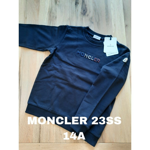 ⭐23SS /新作 MONCLER   ロゴトレーナー  ネイビー　希少14A