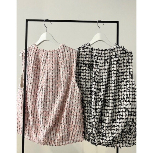 ロージーモンスター ribbon tweed gilet ジレ の通販 by haru|ラクマ