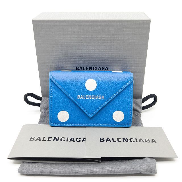 Balenciaga - 美品 バレンシアガ ドット 水玉 ペーパーミニウォレット