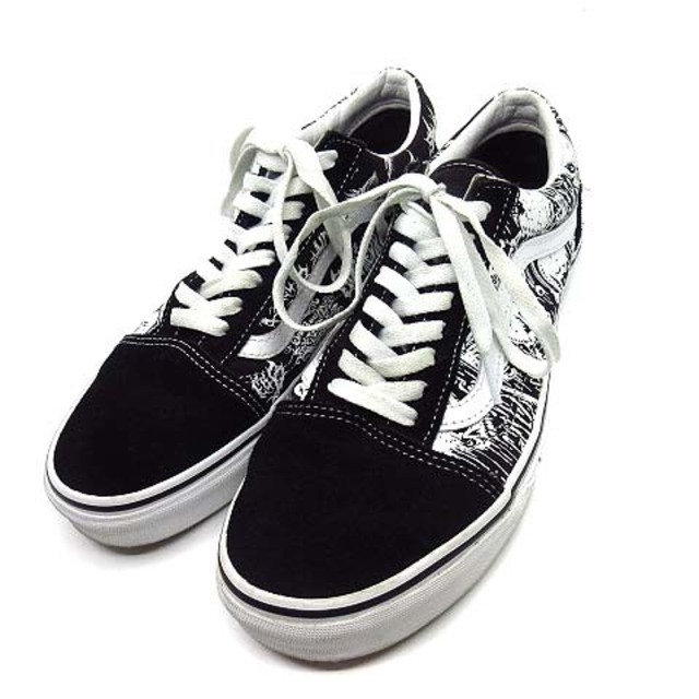 バンズ VANS オールドスクール スカル スニーカー スエード キャンバス 黒