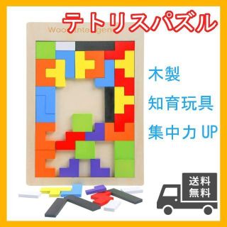 テトリス パズル 知育玩具 木製 子供 おもちゃ 幼児教育 モンテッソーリ(カルタ/百人一首)