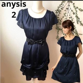 エニィスィス(anySiS)のanysis  2way ジュエルドレス ワンピース ビジュー　M(ミディアムドレス)