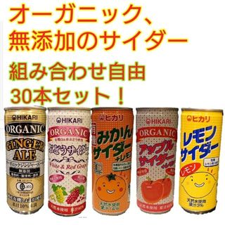 オーガニック、無添加のサイダー250ml、よりどりみどり30本セット！(ソフトドリンク)