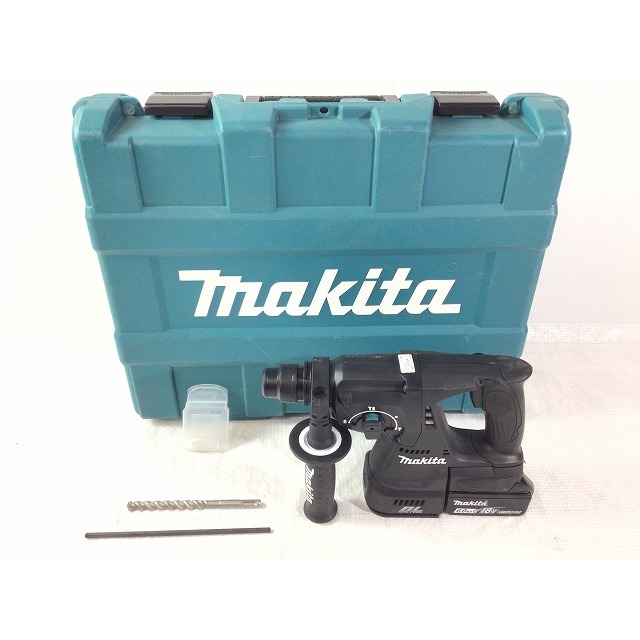 ☆比較的綺麗☆makita マキタ 18V 充電式ハンマドリル HR244D 6.0Ahバッテリー1個(BL1860B) ケース付 68696 2