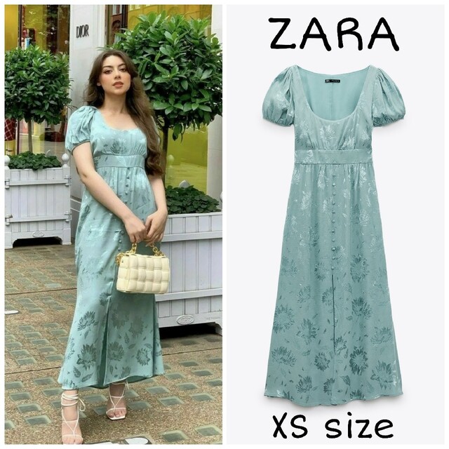 ZARA　フラワー柄ワンピース　XSサイズ