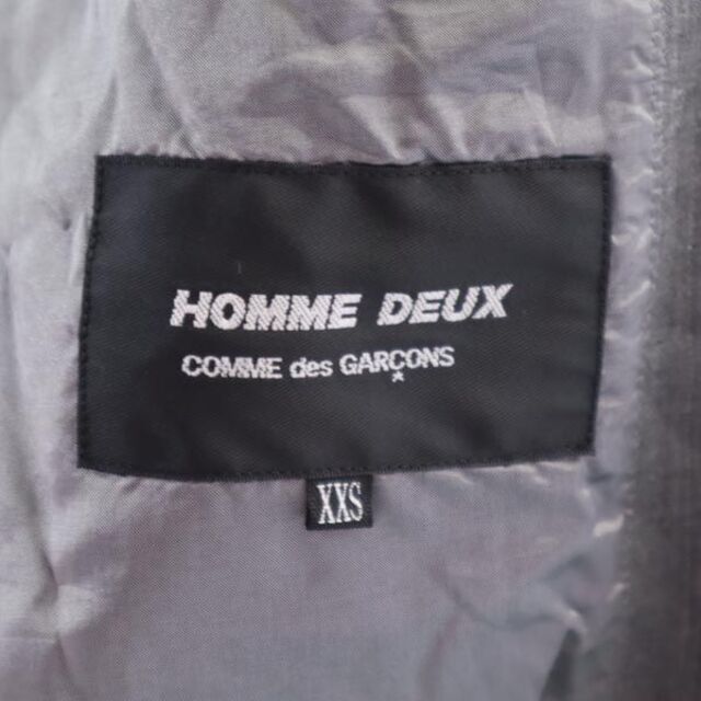 45cm袖丈コムデギャルソンオム 2013年 テーラードジャケット XXS グレー COMME des GARCONS HOMME DEUX 日本製 メンズ   【230327】