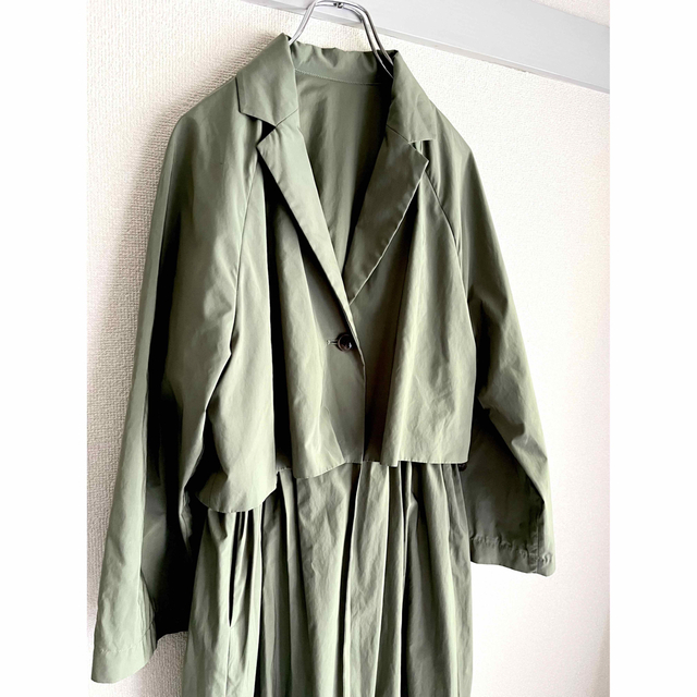 Plage(プラージュ)のPlage コート スプリングコート ロング 36 緑 グリーン カーキ レディースのジャケット/アウター(スプリングコート)の商品写真