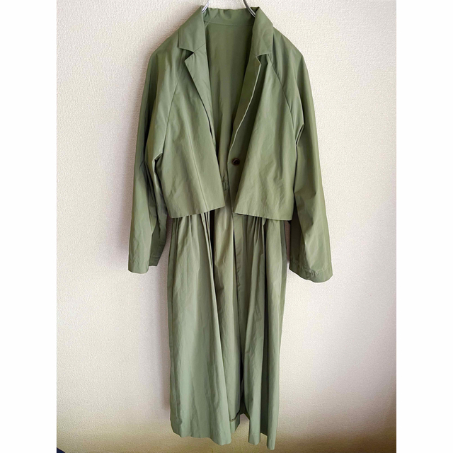 Plage(プラージュ)のPlage コート スプリングコート ロング 36 緑 グリーン カーキ レディースのジャケット/アウター(スプリングコート)の商品写真