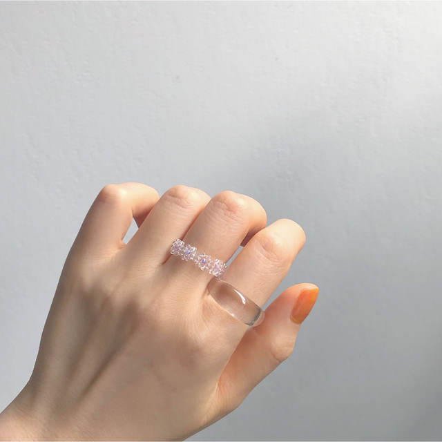 〔14号〕clear ring / Acryl レディースのアクセサリー(リング(指輪))の商品写真