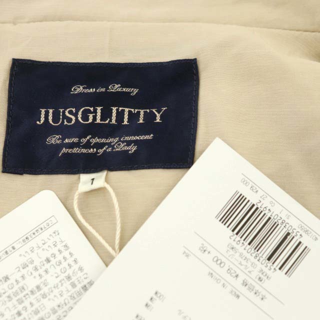 JUSGLITTY(ジャスグリッティー)のジャスグリッティー 20SS フード付エアリーロングブルゾン スプリングコート レディースのジャケット/アウター(スプリングコート)の商品写真