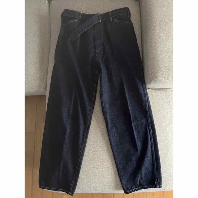 22AW comoli コモリ デニム ベルテッドパンツ W03-03001 2